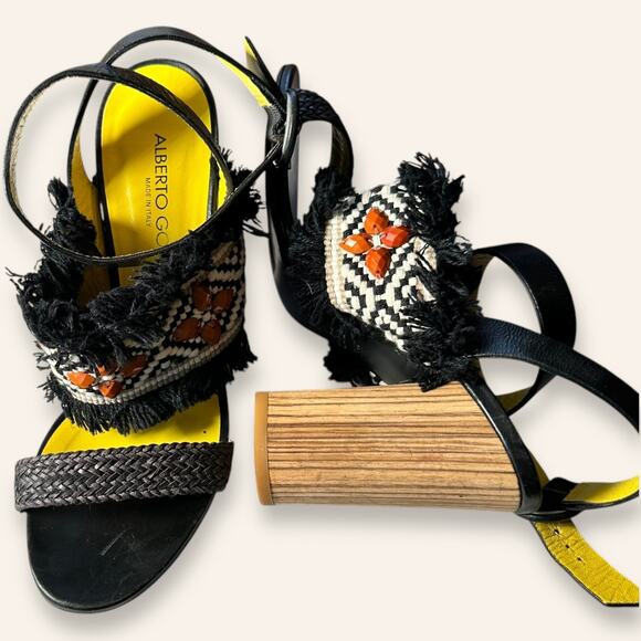 Alberto Gozzi strapped sandal heels made in Italy Size 39 - Picture 2 of 5